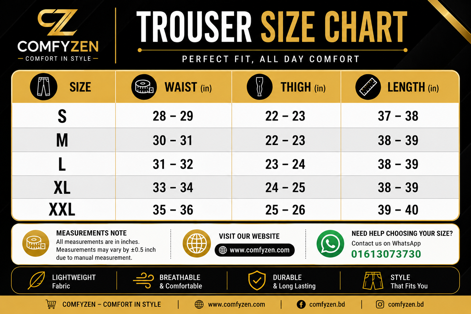 Comfort Trouser Pant for Men – Premium Parachute Fabric
